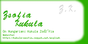 zsofia kukula business card